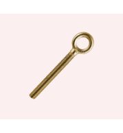 Brass Threaded Eye Bolts for Rigging and Lifting, High-Strength Machine Thread Eyebolts with Secure Loop for Cables, Chains and Suspension in Industrial Applications